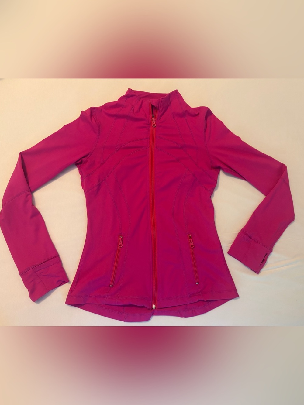 Lululemon Define Fitted Pink Full-Zip Jacket, size 8